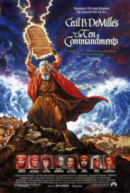 THE TEN COMMANDMENTS Movie POSTER 11x17 D Charlton Heston Yul Brynner Anne