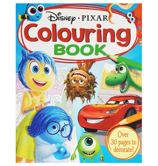 DISNEY PIXAR Colouring Book For Children For Girls For kids Boys Over 30 Pages