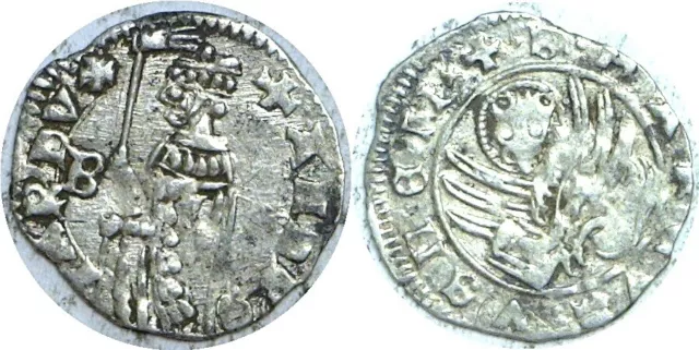 1368-1382 Italy Venice Doge Andrea Contarini Silver Soldino