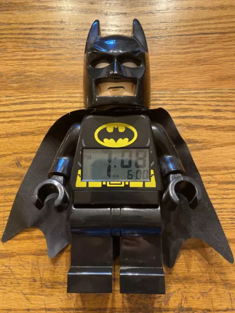 Lego Batman 9.5" Alarm Clock DC Comics Super Heroes LED Digital Display