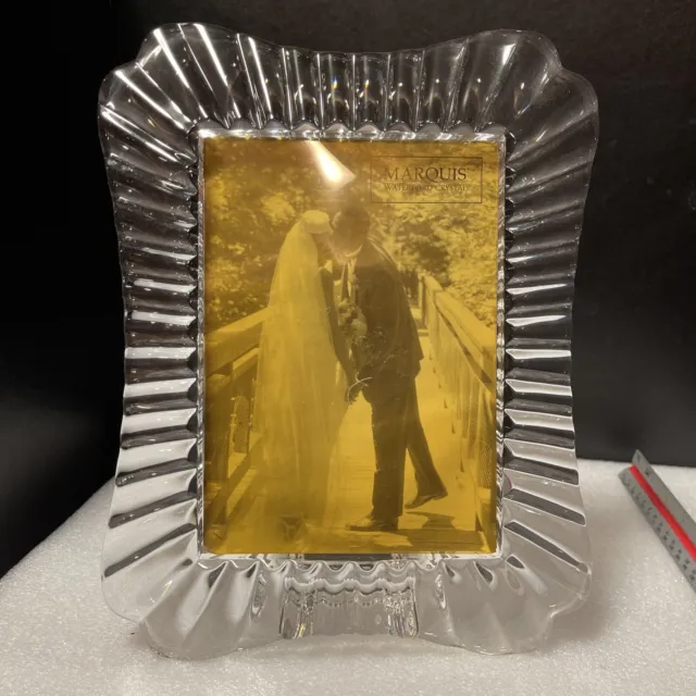 Waterford Marquis Easton Crystal Picture Frame For 5 x 7 Picture 10 1/2” X 8 1/2