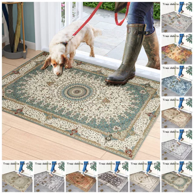 Non Slip Large Door Mat Dirt Trapper Washable Rug Indoor Outdoor Entrance Mats