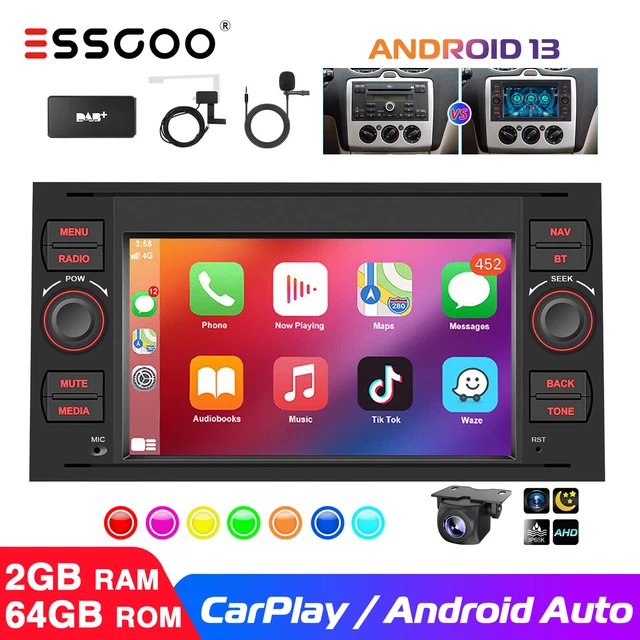 Autoradio Android 13 Pour Ford Transit MK7 2006-2011 - 7 Pouces, 4+64 Go, CarPlay/Android Auto Sans Fil, GPS
