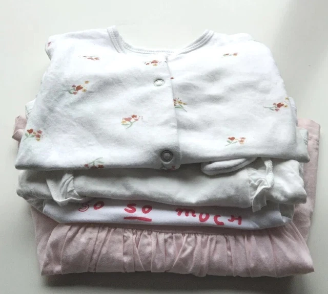Bundle Baby Girl Clothes 0 to 3 Months tops dress sleepsuit