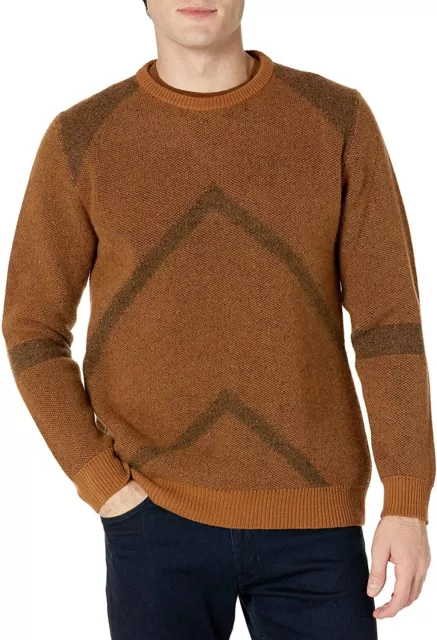 NWOT XXL Mens Billy Reid Painted Zigzag Wool & Cashmere Crewneck Sweater $295