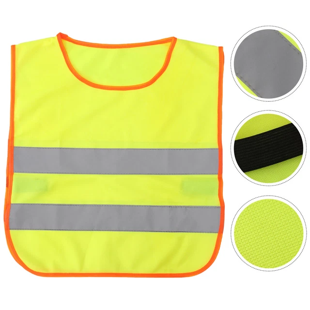 Gilet di sicurezza tessuto fluorescenza a basso allungamento seta 120 grammi bambino