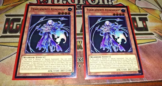GERMAN YUGIOH TEARLAMENTS Reinoheart OP21-EN002 Ultimate Rare Nm