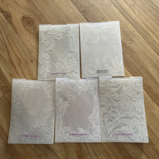 5 CRAFTERS COMPANION 3d Embossing Folders Card Making Scrapbooking ...
