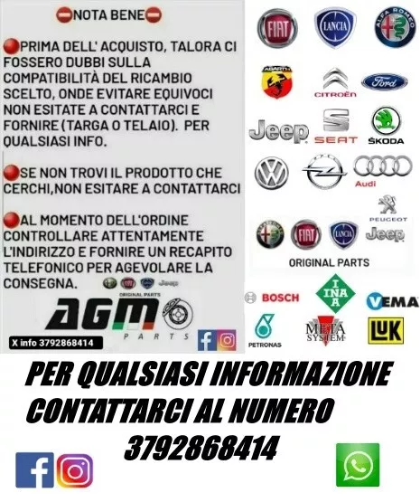 Manicotto Flessibile Pompa Acqua Originale Fiat 500 Punto Mito 1,3 Mjt 73501357 2