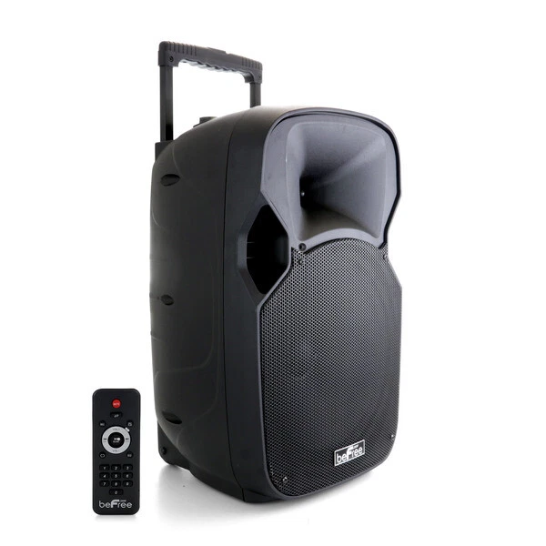 beFree Sound 12 Inch 700 Watts Bluetooth Portable Speaker with USB, SD, FM Radio