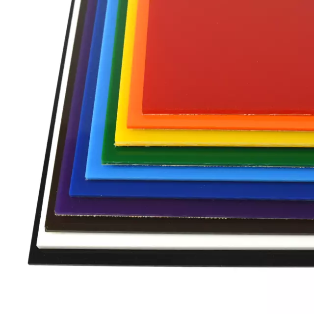 1/8" Solid Colored Acrylic Plexiglass Plastic Sheet, Choose Size and Color