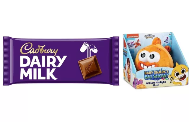 Cadbury Dairy Milk Chocolate -180g & Wow Wee Fish Soft Toy For Kids