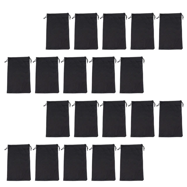 30 piezas Bolso para gafas de nieve Gafas de sol Bolsa de almacenamiento Gafas al aire libre Bolsa de pelusa Drawstr