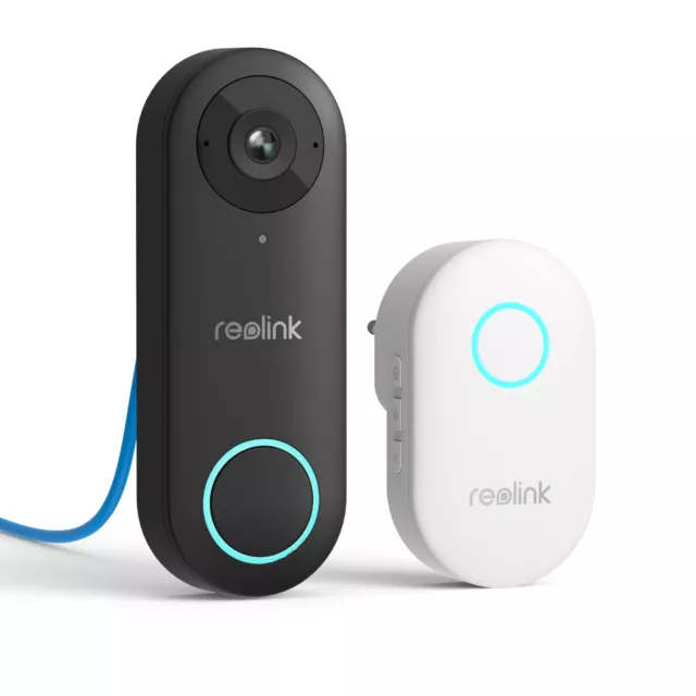 Reolink Video Doorbell PoE Sonnette Vidéo PoE Filair Intelligente 2K+ avec Chime