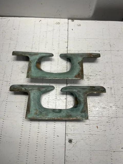 Vintage Bronze Chocks, Toe Rail Chocks