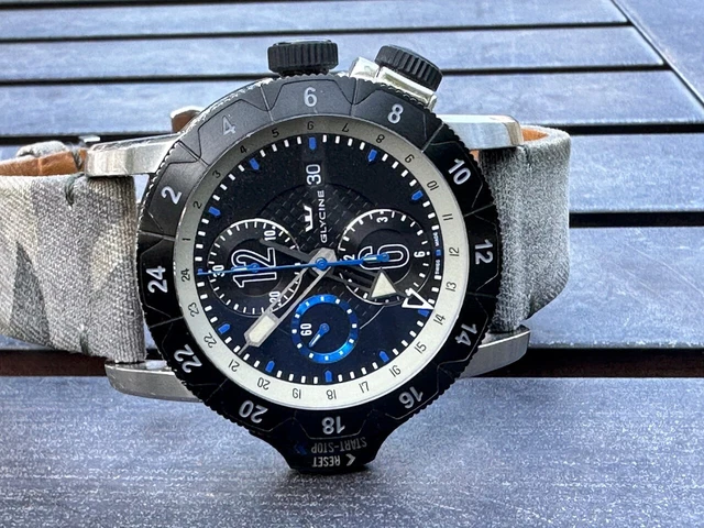 GLYCINE AIRMAN AIRFIGHTER Automatic GMT Chronograph 3921.18.LB9B SPECIAL EDIT. EUR 1.662 65 PicClick IT