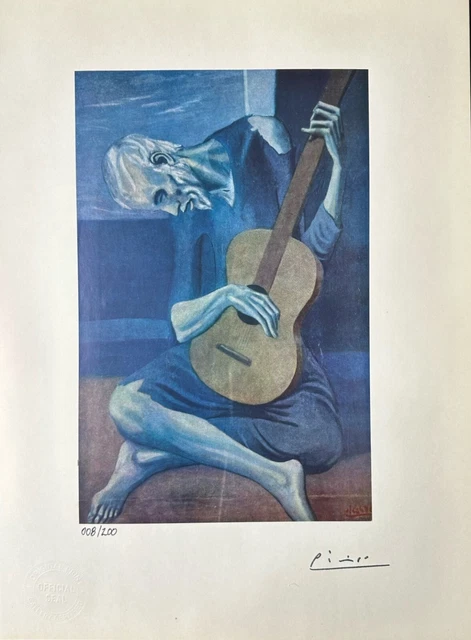 Pablo Picasso Art Print, Original, Hand Tipped, Signed and Stamped