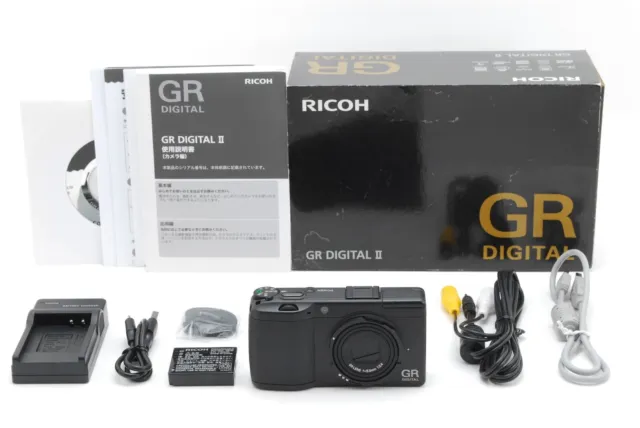 【NEAR MINT w/Box】 RICOH GR DIGITAL II  2 10.1MP Digital Camera Black From JAPAN