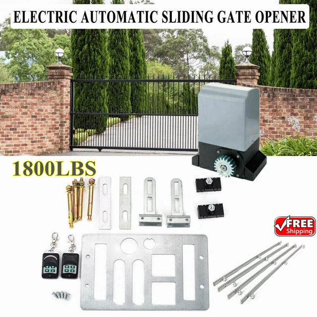 1800LBS SLIDING GATE Opener 800KG Automatic Motor Remote Rail 4M Keypad