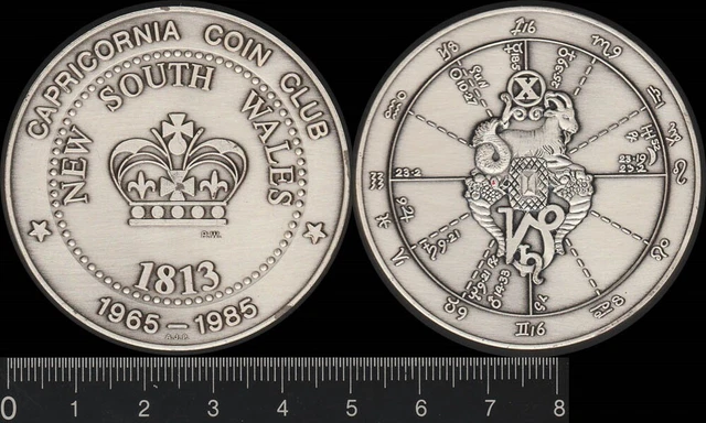 Australia 1985 1813 Dump - Capricornia Coin Club NSW, 20th Anniversary Medal