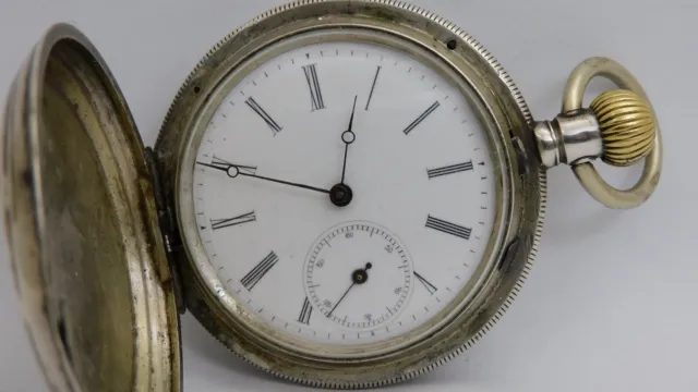 Orologio da tasca argento funzionante silver pocket watch working MAA65