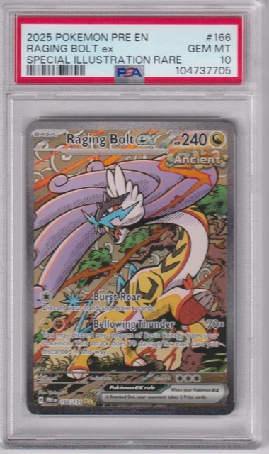 Max Rarity Raging Bolt 2025 POKEMON RAGING Bolt Ex Prismatic Evolution Special Illustration ...