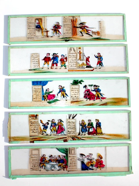 6 Plaques De Verre Pour Lanterne Magique – Format 8,5x10 Cm, Anciennes, France