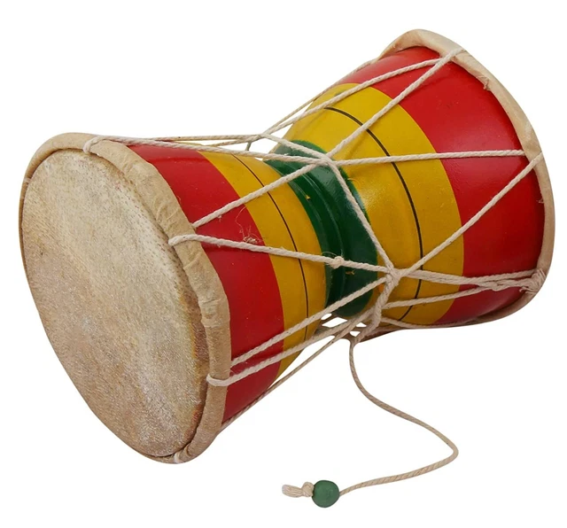 Handmade 15.2cm Damru Main Percussion Indien Musical Instrument