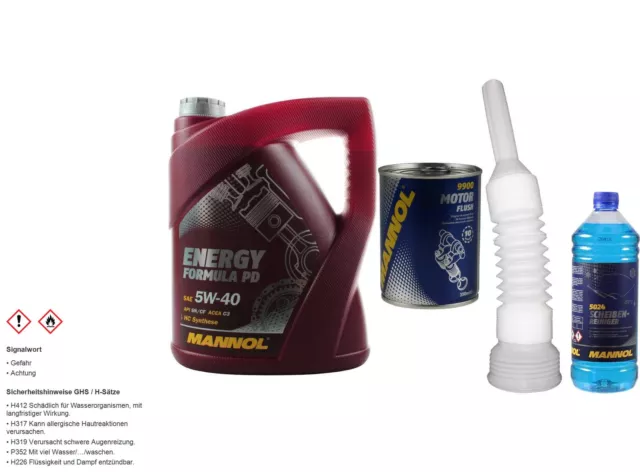 5L MANNOL Motoröl Energy Formula PD 5W-40 inkl. Additiv Auslaufschlauch