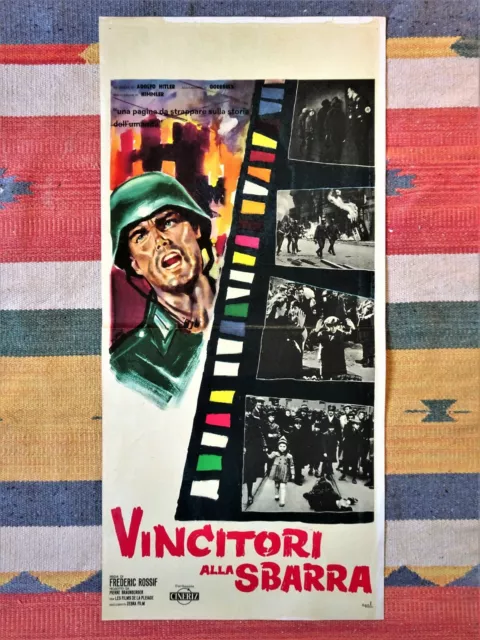 Locandina VINCITORI ALLA SBARRA Poster Temps du ghetto 1961 SS Nazi VARSAVIA WW2