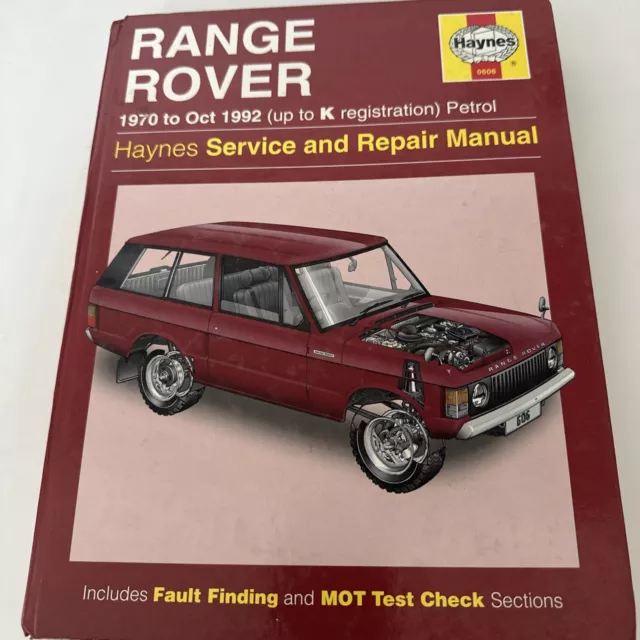 Range Rover (3.5 & 3.9 V8) 1970-1992 Haynes Workshop Manual