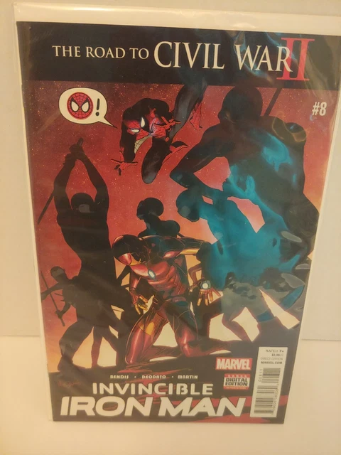 Invincible Iron Man #8 / Bendis / Deodato / Civil War Ii / Marvel Comics 2016