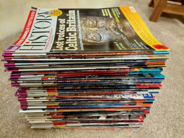 Lot of 58 old copies of BBC History magazine, good condition, see list below