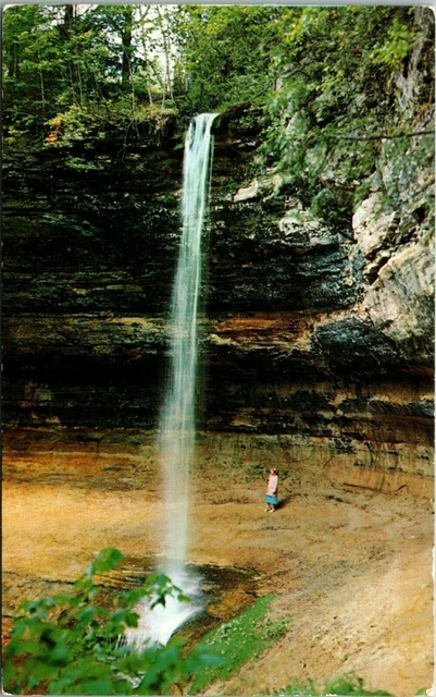 Munising Michigan MI Munising Falls Postcard