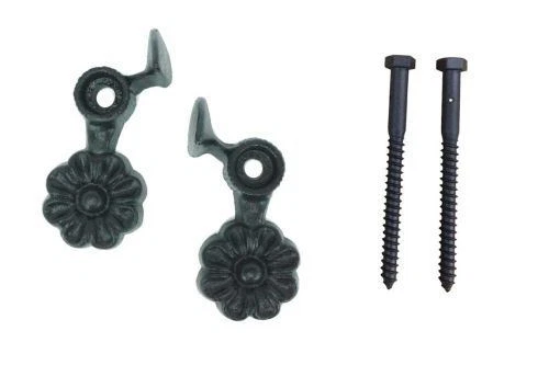 John Wright 088252 Flower Shutter Dog with Lag - Pair