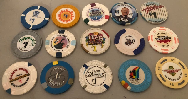 Lot Of 15 $1 Las Vegas Casino Chips