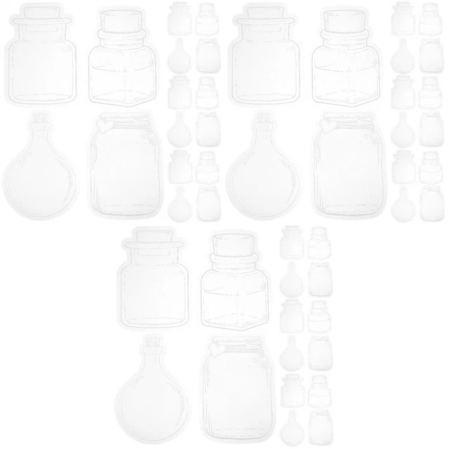 60 Stk klar diy Transparenter Aufkleber Tagebuchaufkleber