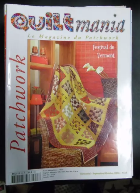 Quilt Mania Le magazine du patchwork N° 55 2006 Couture L'école buissonnière