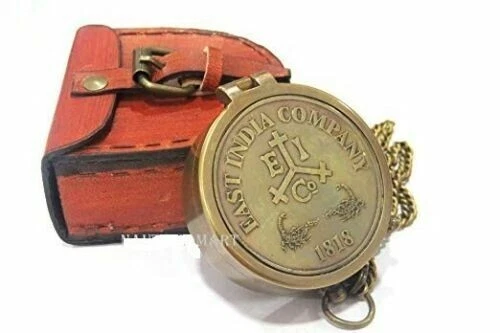 Brass Compass Engraved 1818 East India Company -Personalized Compass, Christmas