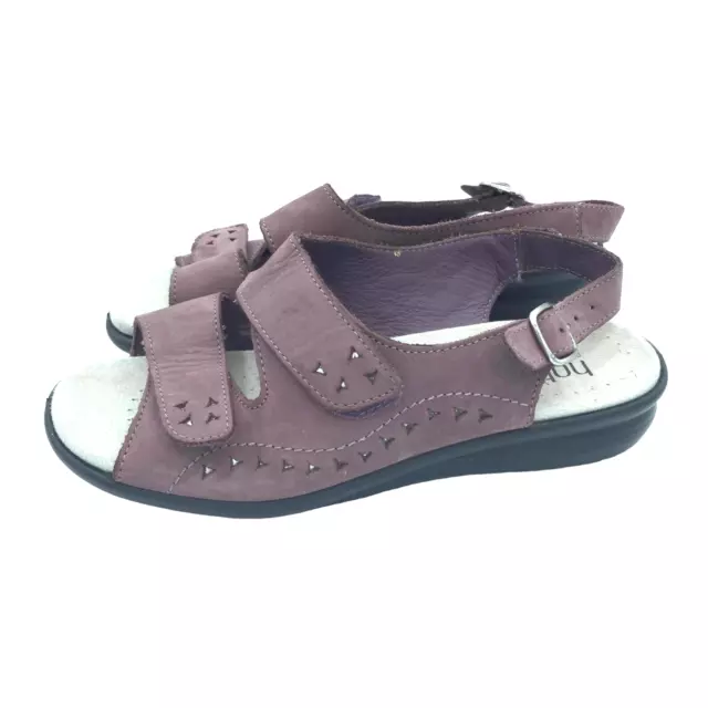 HOTTER SANDALS SHOES Size 6 Mauve Purple Nubuck Comfort Concept