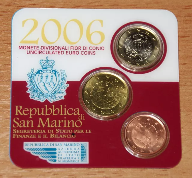 San Marino - Offizieller Euro Kursmünzensatz 2006 - KMS Blister