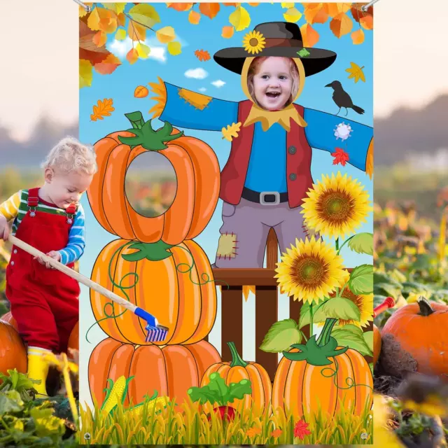 Thanksgiving Photography Backdrop Pumpkin Photo Background Fall Harvest Decorati