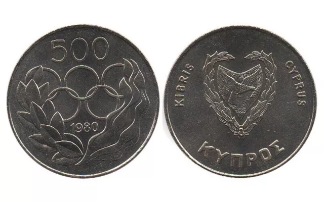 Zypern Cyprus 500 Mils 1980 Olympiade Moskau