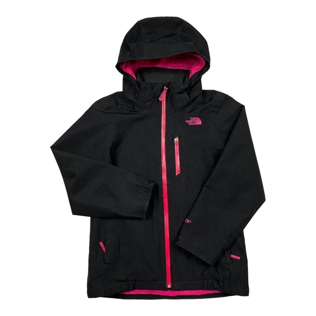 The North Face Giacca Vintage Goretex Nera Ragazza Con Finitura Rosa The North Face Giacca Vintage Goretex Nera Ragazza Con Finitura Rosa