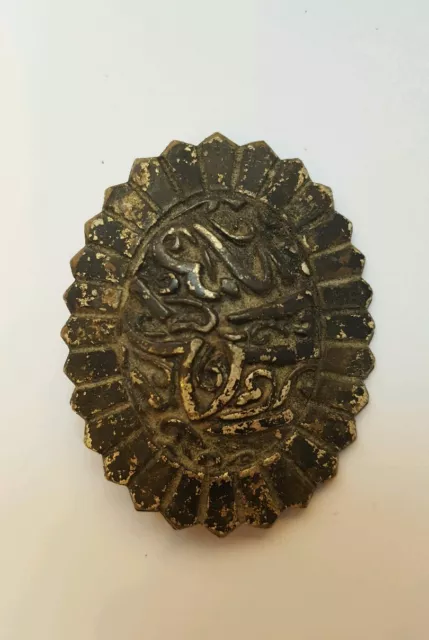 Jolie broche vintage carapace tortue en argent . Réf A402.