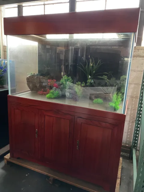WARRANTY INCLUDED 162 gallon ULTRA CLEAR SAPPHIRE GLASS aquarium fish tank setup