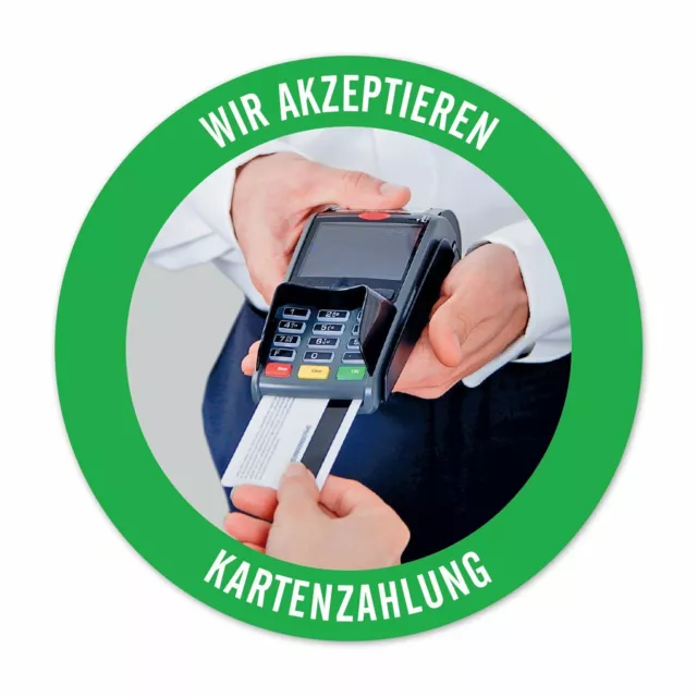 Aufkleber, Sticker: Wir akzeptieren Kartenzahlung, Kreditkarten möglich