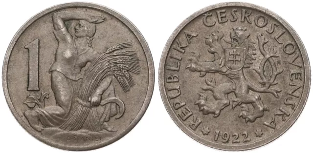 Tschechoslowakei - Czech Republic - 1 Krone 1922-1953 - verschiedene Jahrgänge