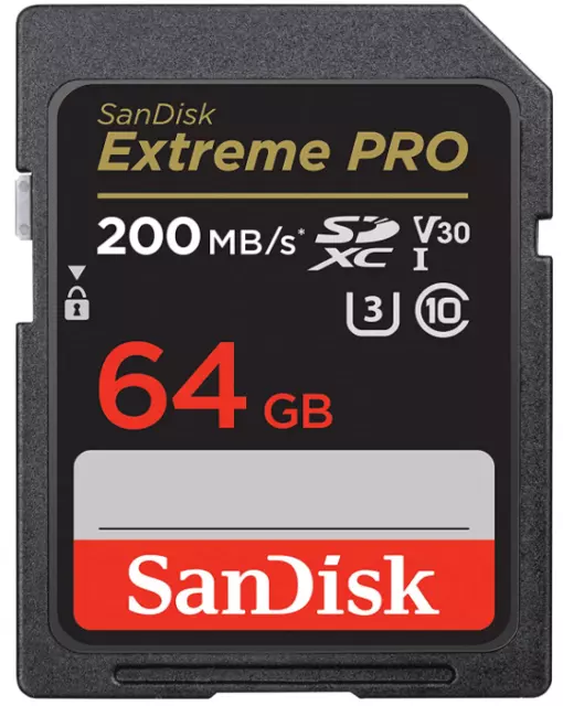 SanDisk 32GB 64GB 128GB 256GB Extreme PRO SDXC UHS-I V30 4K U3 Class 10 SD Card