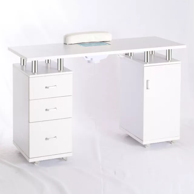 Manicure Nail Table Bar Art Care Salon Beauty Station Technician Storage Desk UK